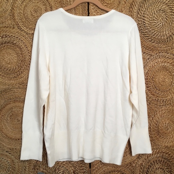 JM Collection Woman Sweater 2X Pullover White - Picture 2 of 11